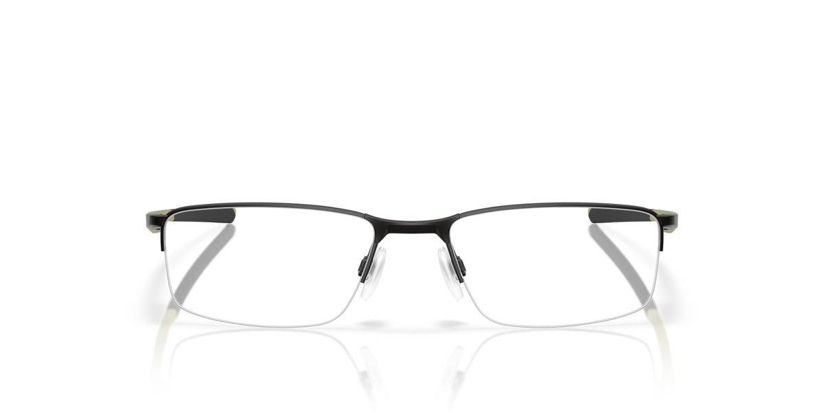 Oakley Socket 5.5 OX3218 Optical Frames front view - Colour: Satin Black with Olive Temples