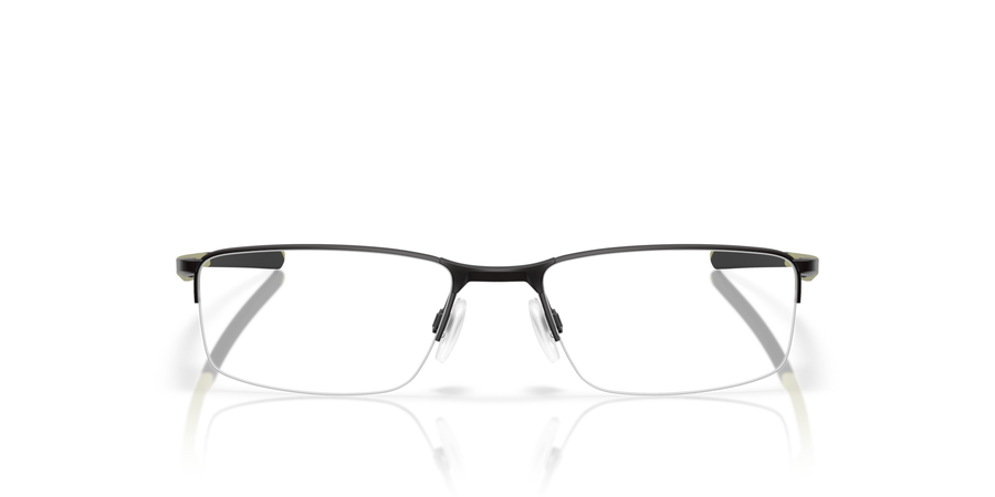 Oakley Socket 5.5 OX3218 Optical Frames front view - Colour: Satin Black with Olive Temples
