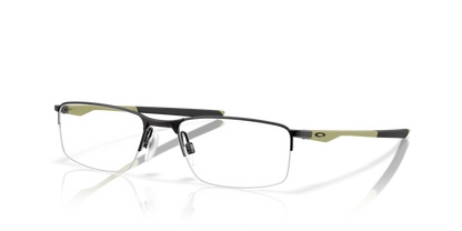 Oakley Socket 5.5 OX3218 Optical Frames angle view - Colour: Satin Black with Olive Temples