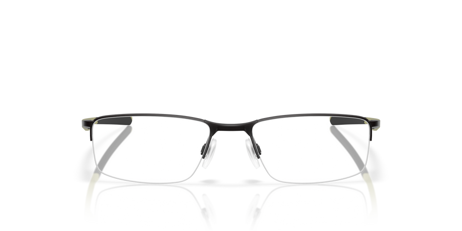 Oakley Socket 5.5 OX3218 Optical Frames front view - Colour: Satin Black with Olive Temples