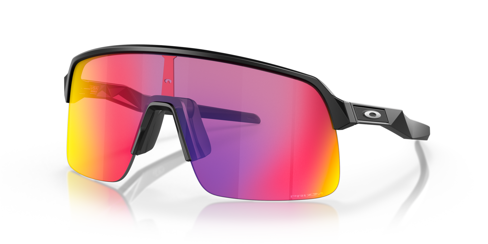 Oakley Sutro Lite Sunglasses angle view - Colour: Matte Black / Prizm Road