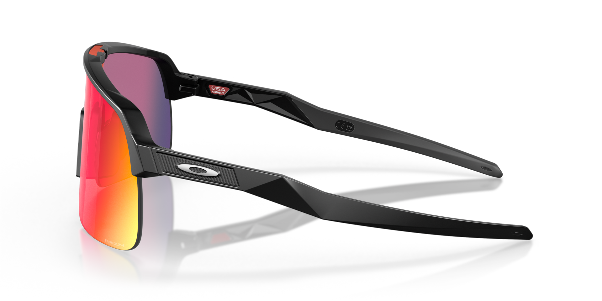 Oakley Sutro Lite Sunglasses side view - Colour: Matte Black / Prizm Road