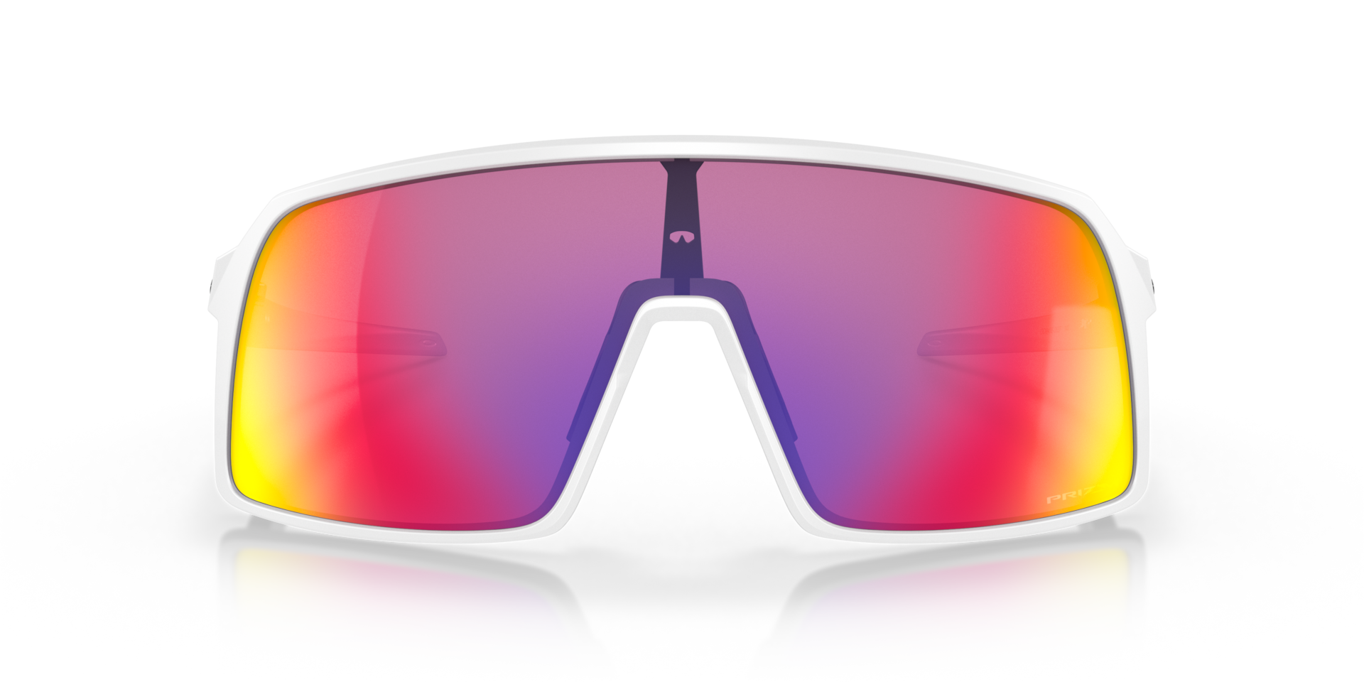 Oakley Sutro Sunglasses front view - Colour: Matte White / Prizm Road