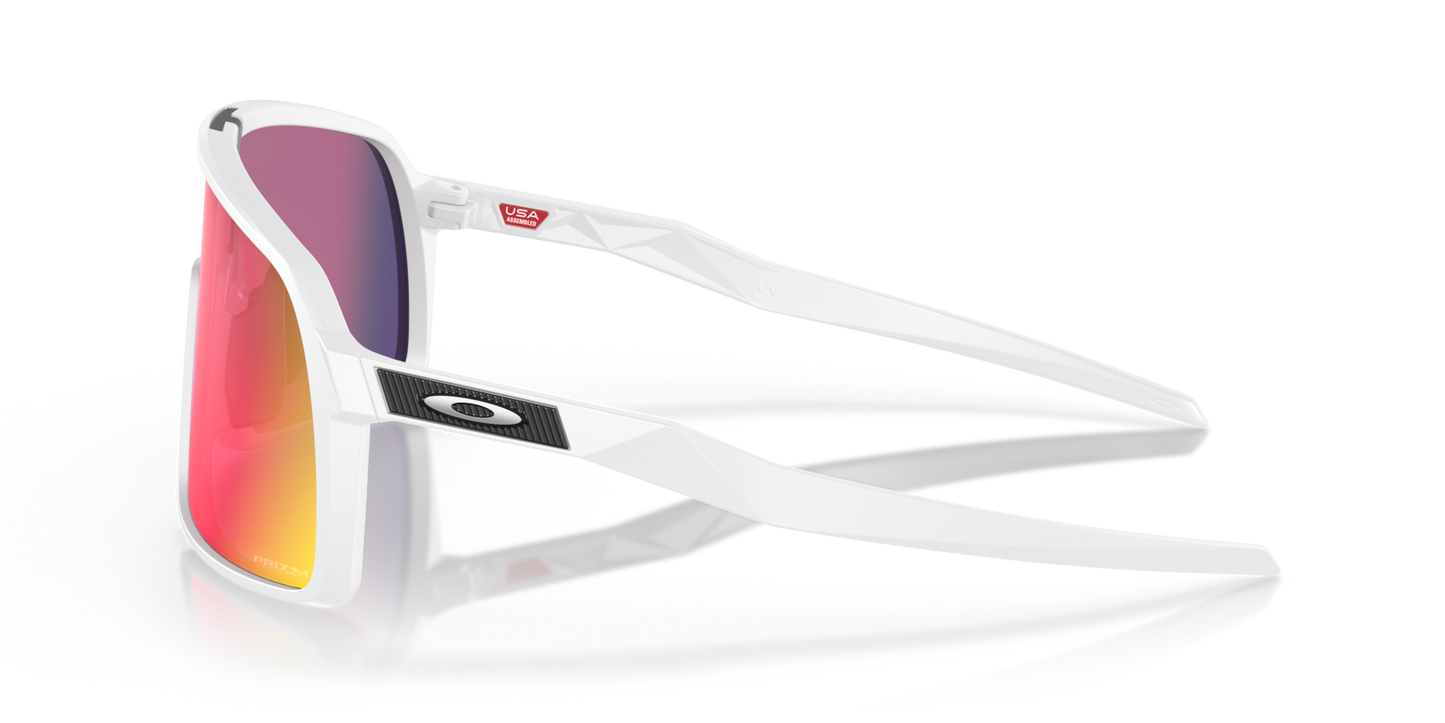 Oakley Sutro Sunglasses side view - Colour: Matte White / Prizm Road