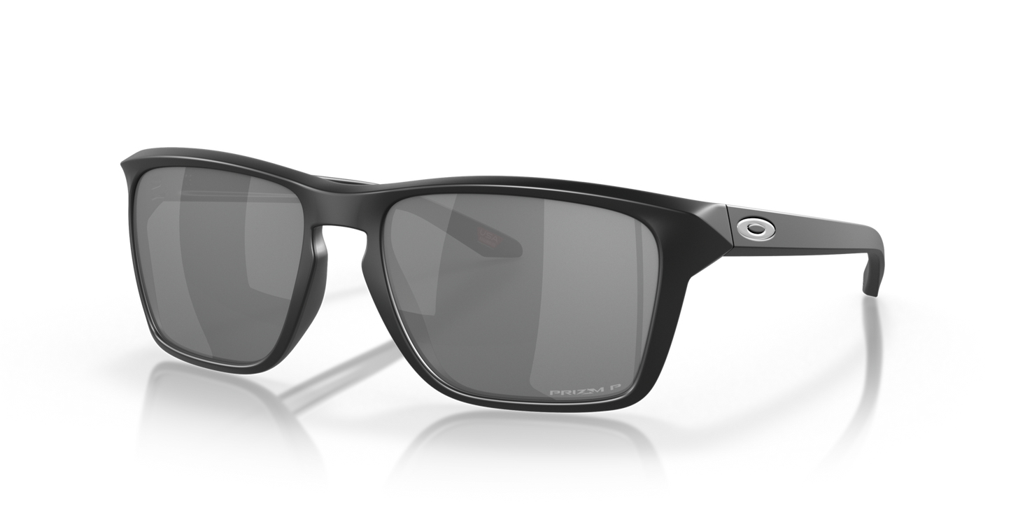 Oakley Sylas Sunglasses angle view - Colour: Matte Black / Prizm Black Polarised