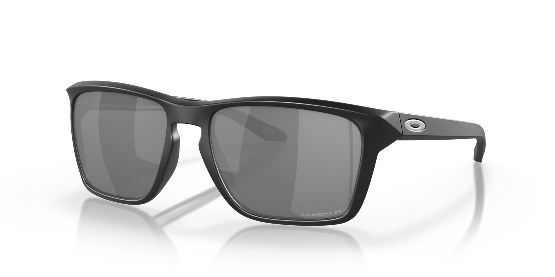 Oakley Sylas Sunglasses angle view - Colour: Matte Black / Prizm Black Polarised