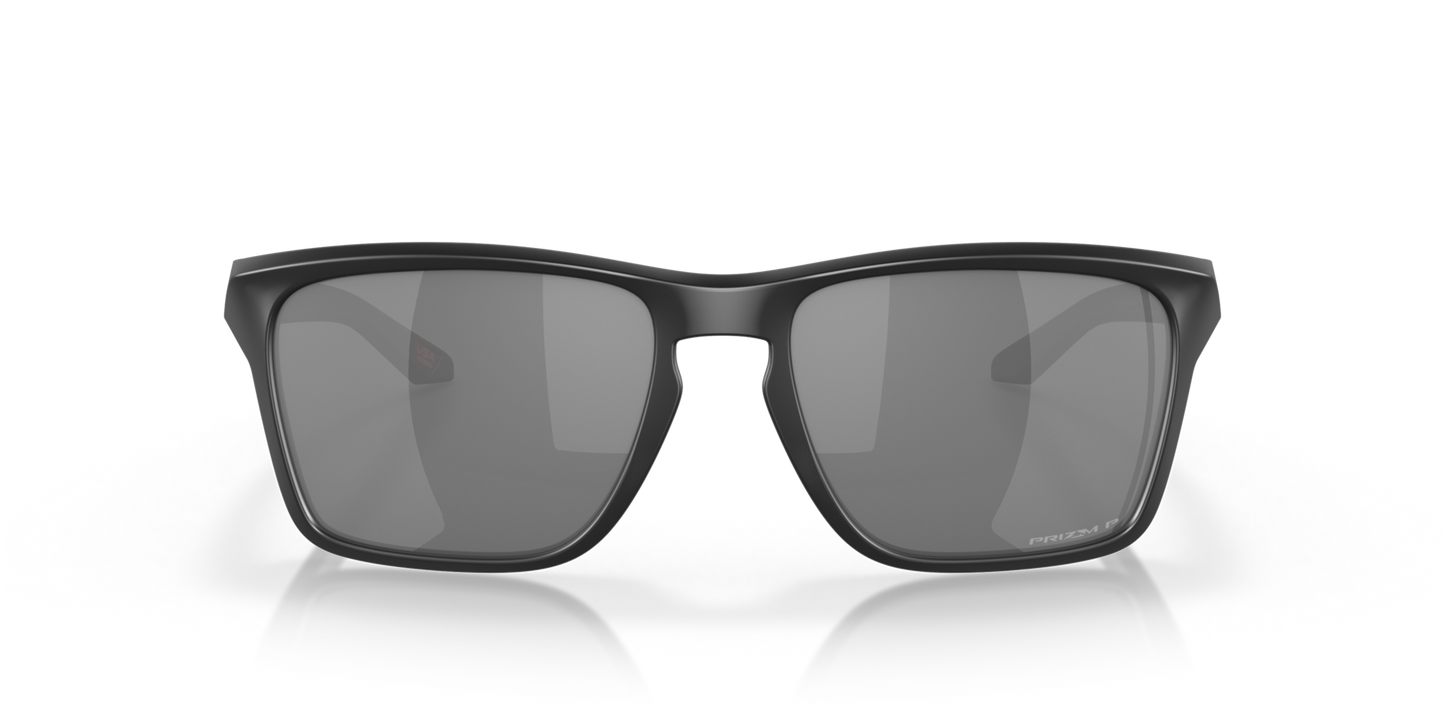 Oakley Sylas Sunglasses front view - Colour: Matte Black / Prizm Black Polarised