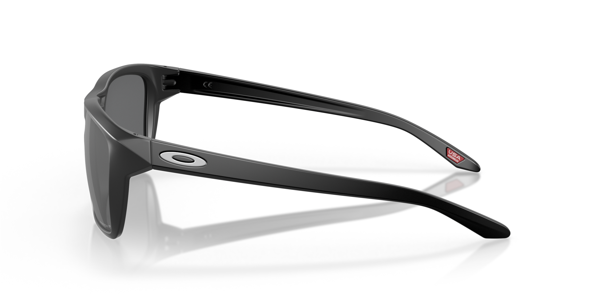 Oakley Sylas Sunglasses side view - Colour: Matte Black / Prizm Black Polarised