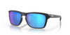 Oakley Sylas Sunglasses angle view - Colour: Matte Black / Prizm Sapphire Polarised