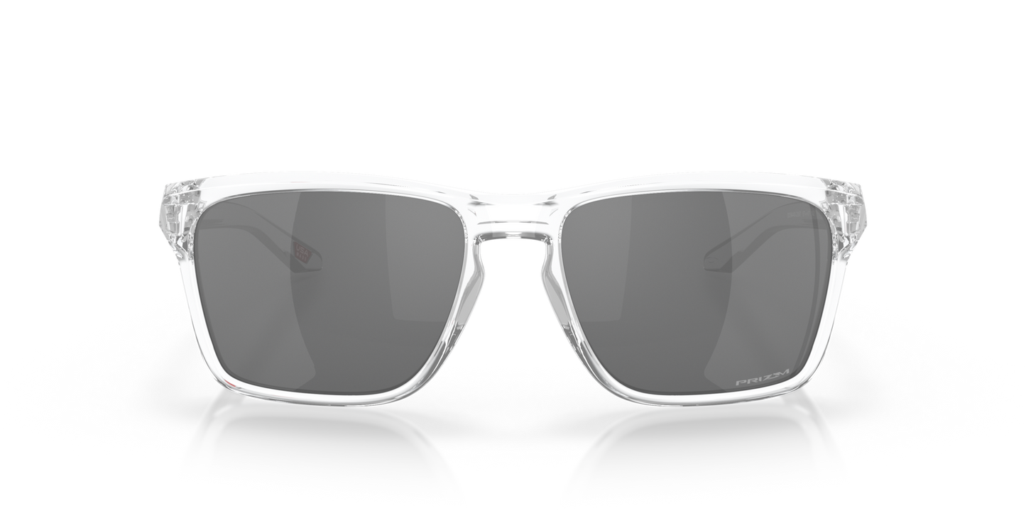 Oakley Sylas Sunglasses front view - Colour: Polished Clear / Prizm Black