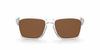 Oakley Sylas Sunglasses front view - Colour: Polished Clear - Lens: Brown solid tint - Media: Custom Polarised Brown solid tint