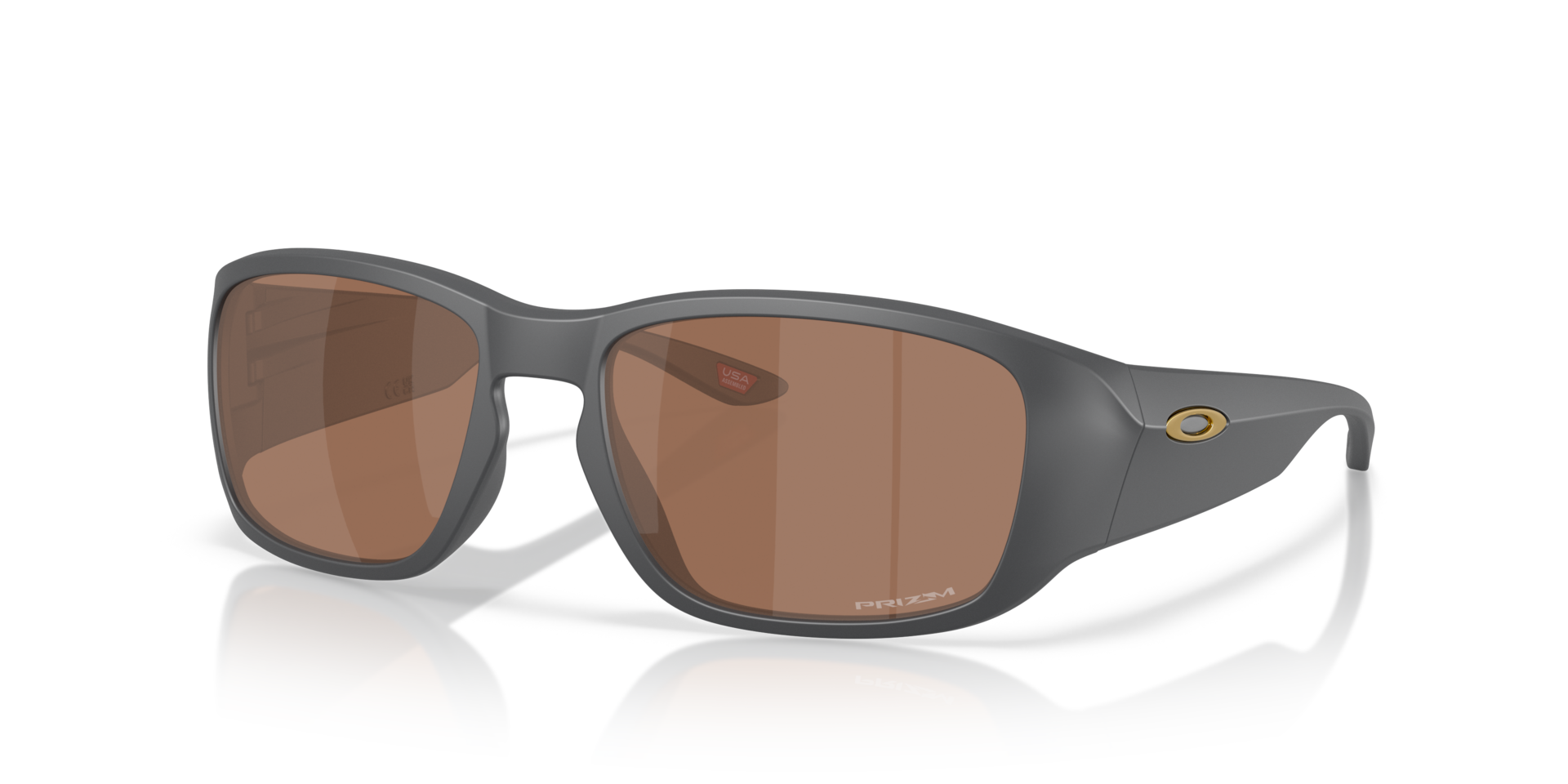 Oakley Tourniquet Sunglasses angle view - Colour: Matte Carbon / Prizm Tungsten