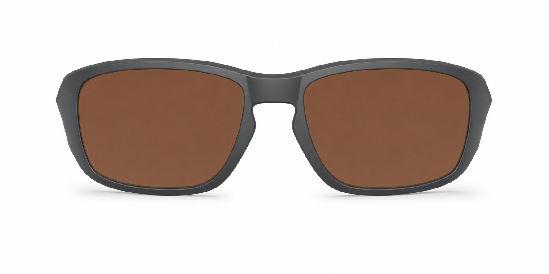 Oakley Tourniquet Sunglasses front view - Colour: Matte Carbon - Lens: Brown solid tint - Media: Custom Polarised Brown solid tint