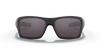Oakley Turbine Sunglasses front view - Colour: Matte Black / Prizm Grey Polarised