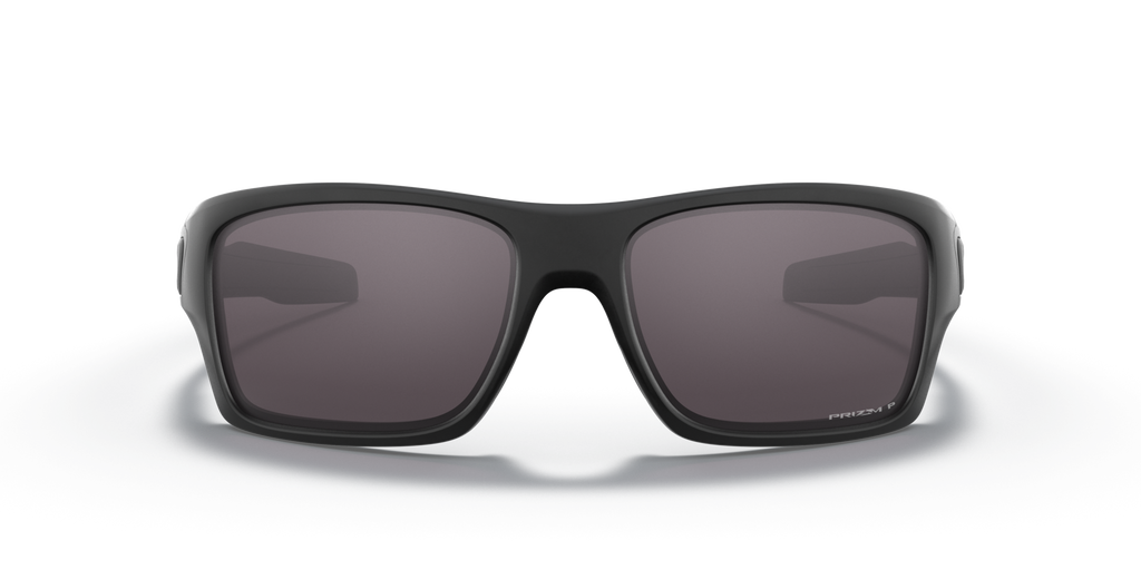 Oakley Turbine Sunglasses front view - Colour: Matte Black / Prizm Grey Polarised