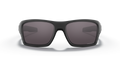 Oakley Turbine Sunglasses front view - Colour: Matte Black / Prizm Grey Polarised