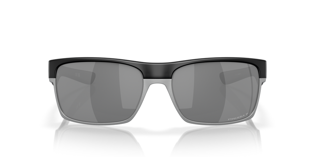 Oakley TwoFace Sunglasses front view - Colour: Matte Black / Prizm Black Polarised