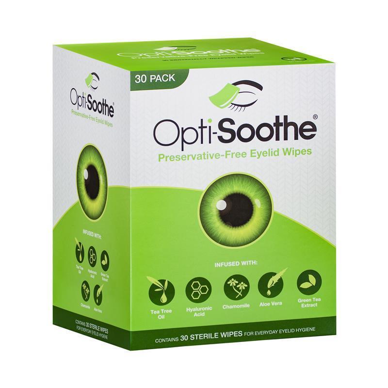 Opti-Soothe Preservative-Free Eyelid Wipes 30 Pack