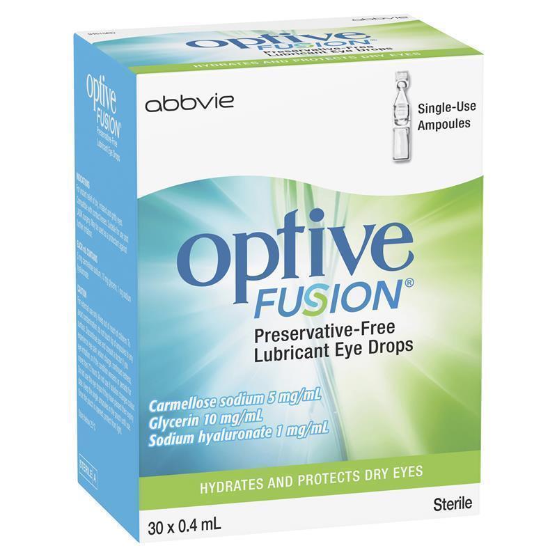 Optive Fusion Preservative-Free Lubricant Eye Drops 30 x 0.4mL