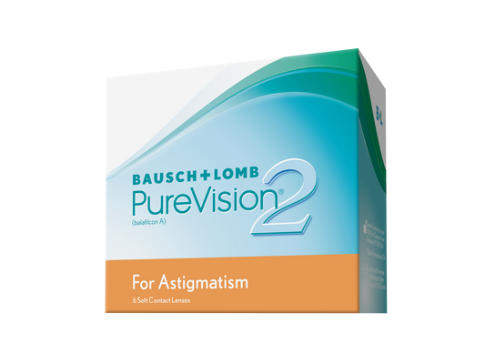 Bausch + Lomb PureVision 2 for Astigmatism monthly 6 pack contact lenses