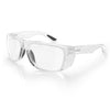 SafeStyle Rapids prescription safety glasses in Clear — angle view