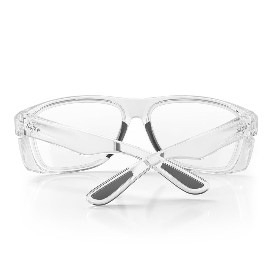 SafeStyle Rapids prescription safety glasses in Clear — back view