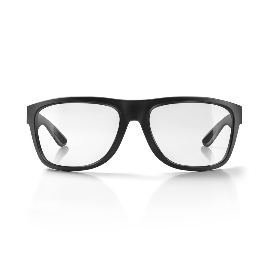 SafeStyle Rapids prescription safety glasses in Matte Black — front view