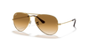 Ray-Ban Aviator Large Metal RB3025 Sunglasses angle view - Colour: Arista Gold / Brown Gradient