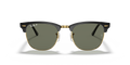 Ray-Ban Clubmaster RB3016 Sunglasses front view - Colour: Black / G-15 Green Polarised