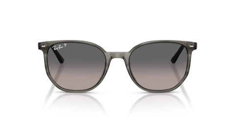 Ray-Ban Elliot RB2197 Sunglasses - Polished Striped Grey / Grey Gradient Polarised