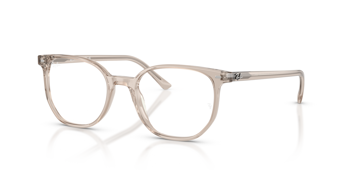 Ray-Ban Elliot RB5397 Optical Frames angle view - Colour: Transparent Brown