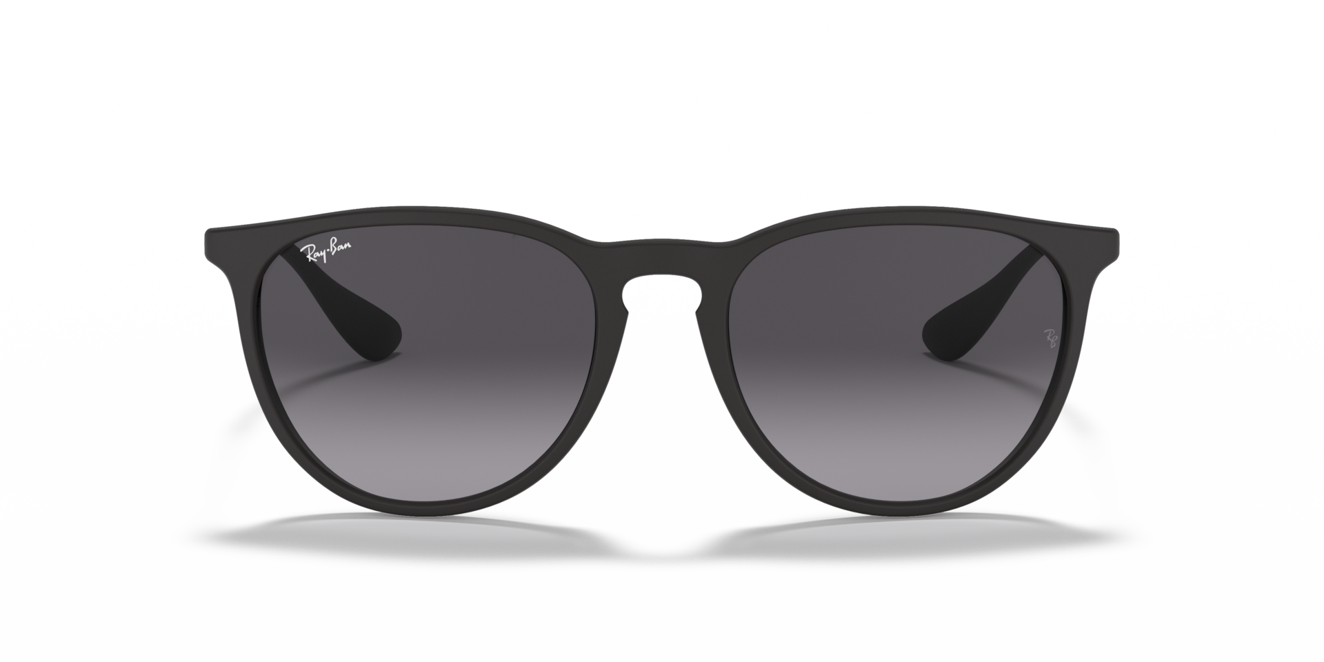 Ray-Ban Erika RB4171 Sunglasses front view - Colour: Matte Black / Grey Gradient