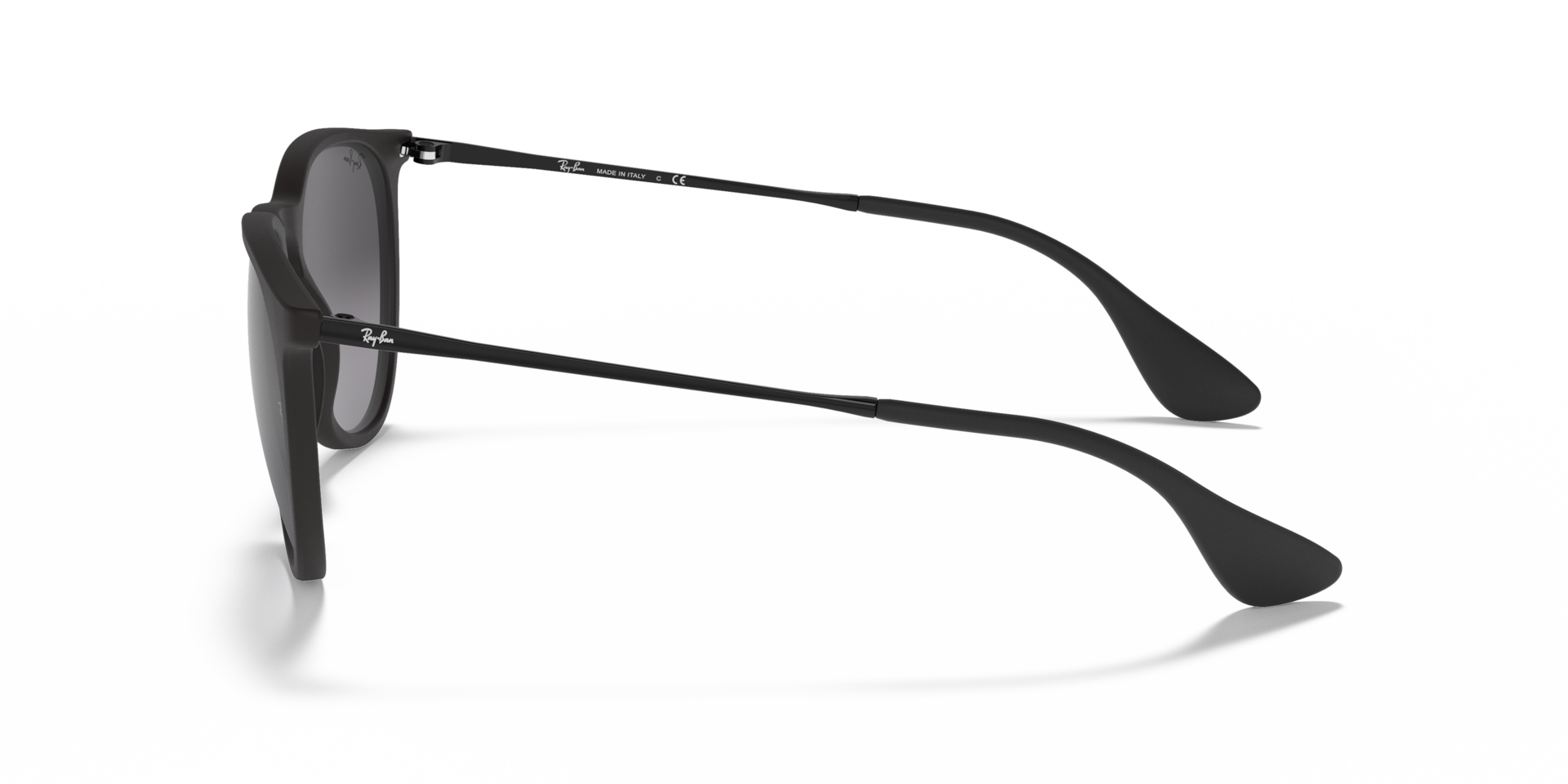 Ray-Ban Erika RB4171 Sunglasses side view - Colour: Matte Black / Grey Gradient
