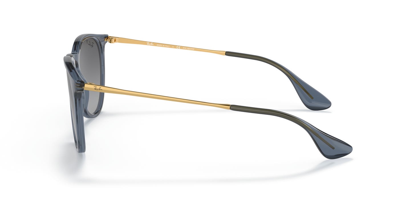 Ray-Ban Erika RB4171 Sunglasses side view - Colour: Transparent Blue / Grey Gradient Polarised