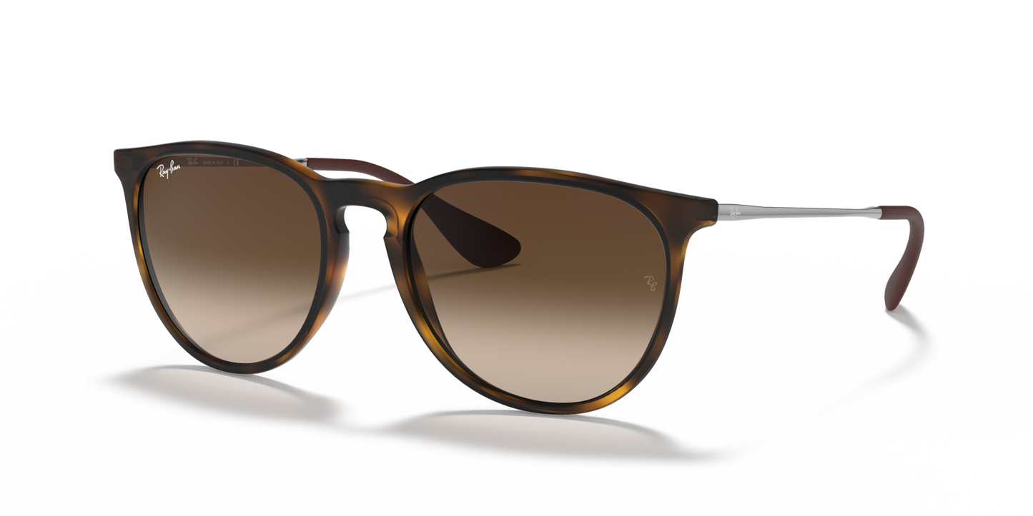 Ray-Ban Erika RB4171 Sunglasses angle view - Colour: Rubber Havana / Brown Gradient