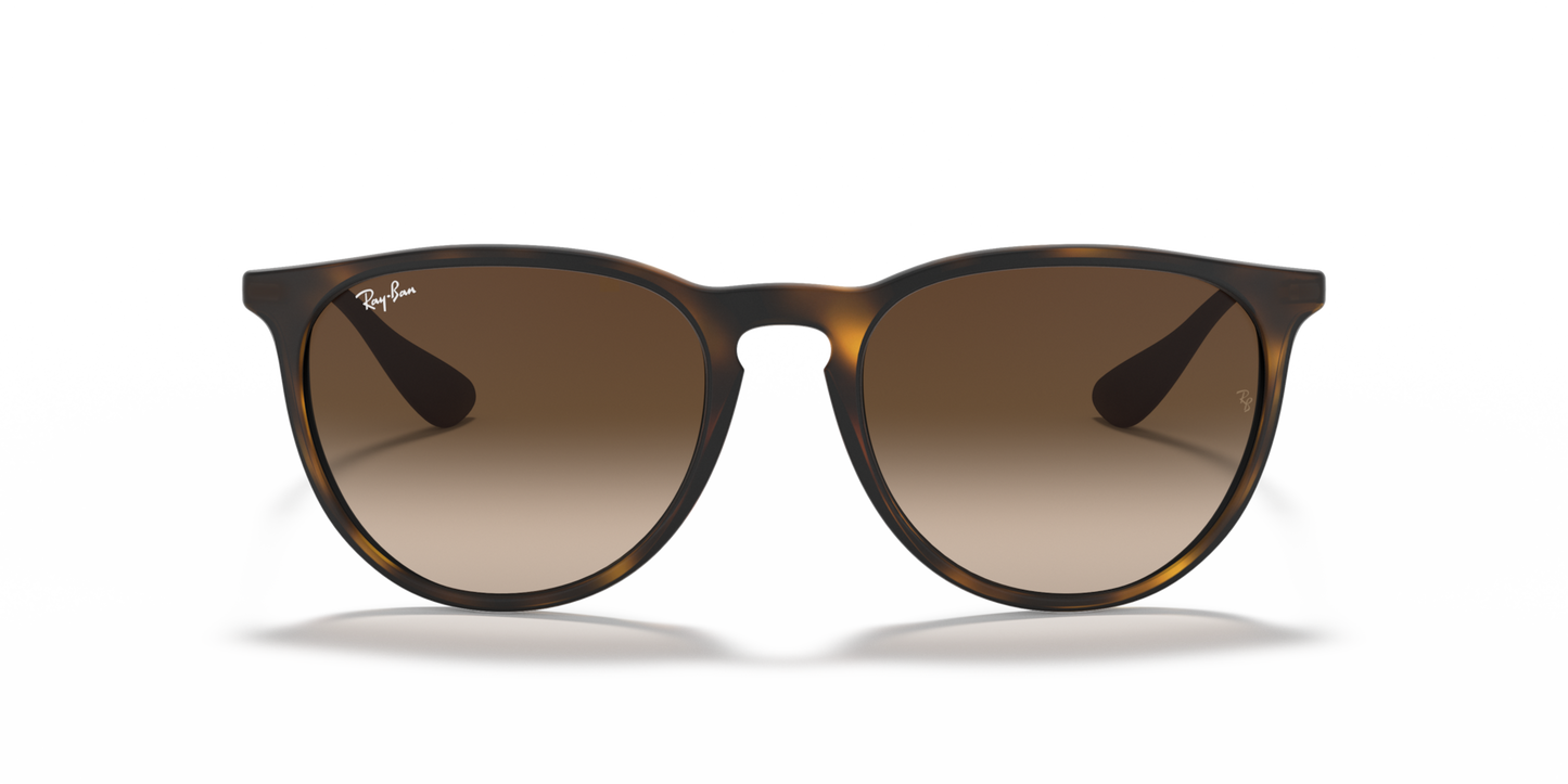 Ray-Ban Erika RB4171 Sunglasses front view - Colour: Rubber Havana / Brown Gradient