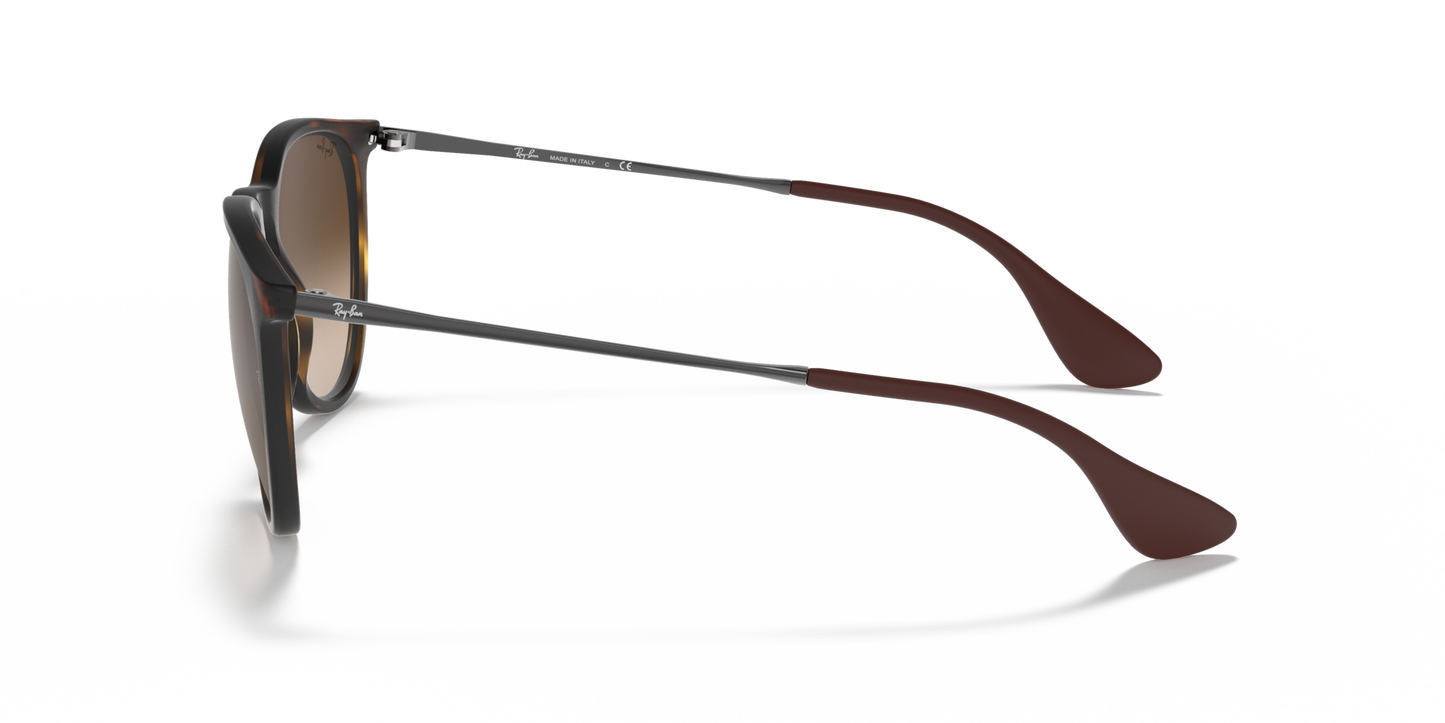Ray-Ban Erika RB4171 Sunglasses side view - Colour: Rubber Havana / Brown Gradient