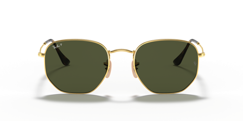 Ray-Ban Hexagonal RB3548N Sunglasses - Arista Gold / G-15 Green Polarised