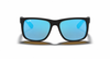 Ray-Ban Justin RB4165 Sunglasses front view - Colour: Matte Black - Lens: Blue Mirror - Media: Standard