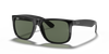 Ray-Ban Justin RB4165 Sunglasses angle view - Colour: Black / Dark Green