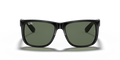 Ray-Ban Justin RB4165 Sunglasses front view - Colour: Black / Dark Green