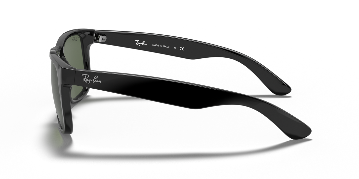 Ray-Ban Justin RB4165 Sunglasses side view - Colour: Black / Dark Green