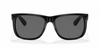 Ray-Ban Justin RB4165 Sunglasses front view - Colour: Black - Lens: Grey solid tint - Media: Custom Polarised Grey solid tint