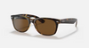 Ray-Ban New Wayfarer RB2132 Sunglasses angle view - Colour: Tortoise / B-15 Brown Polarised