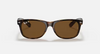 Ray-Ban New Wayfarer RB2132 Sunglasses front view - Colour: Tortoise / B-15 Brown Polarised