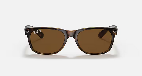 Ray-Ban New Wayfarer RB2132 Sunglasses - Tortoise / B-15 Brown Polarised
