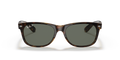 Ray-Ban New Wayfarer RB2132 Sunglasses front view - Colour: Tortoise / G-15 Green Polarised