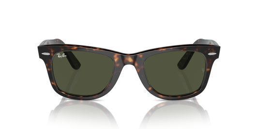 Ray-Ban Original Wayfarer RB2140 Sunglasses front view - Colour: Tortoise / G-15 Green