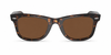 Ray-Ban Original Wayfarer RB2140 Sunglasses front view - Colour: Tortoise - Lens: Brown solid tint - Media: Custom Polarised Brown solid tint