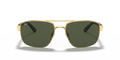 Ray-Ban RB3663 Sunglasses front view - Colour: Arista Gold / G-15 Green